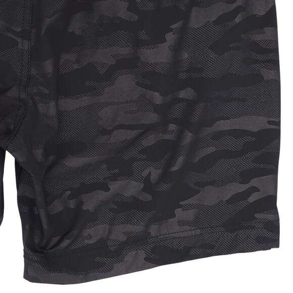 Plugg Shorts Mens Large Black Camo Drawstring Elastic Waist Casual Lightweight - Picture 13 of 13